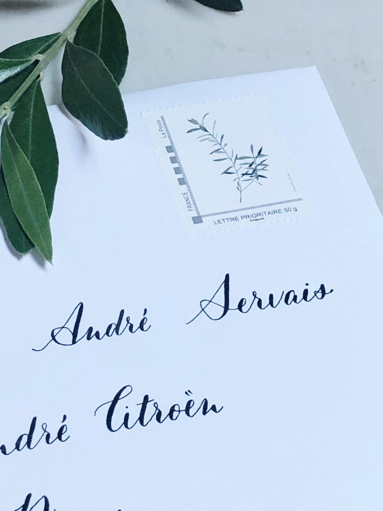 Calligraphie sur enveloppe