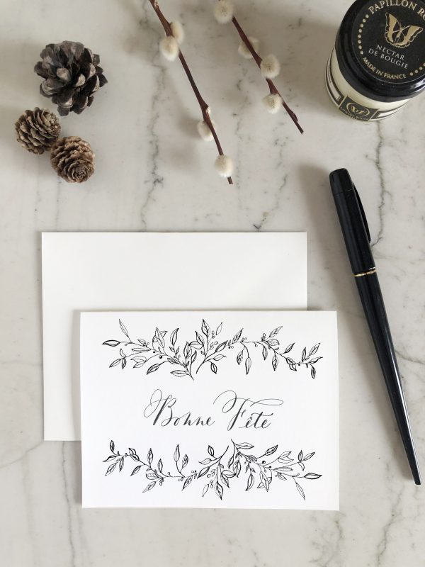 Carte bonne fête sobre et élégant