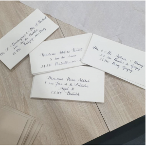 Enveloppes calligraphiées pour mariage