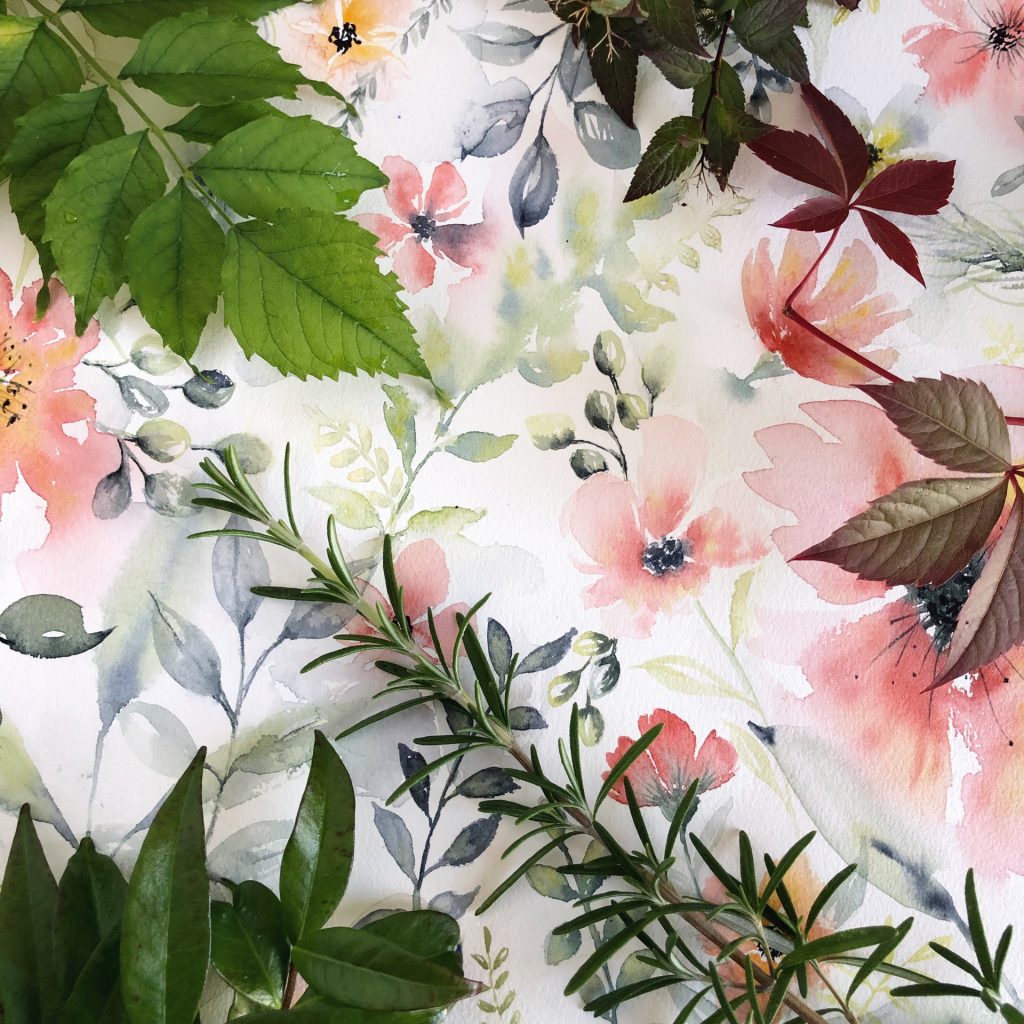 aquarelle pattern inspiration floral