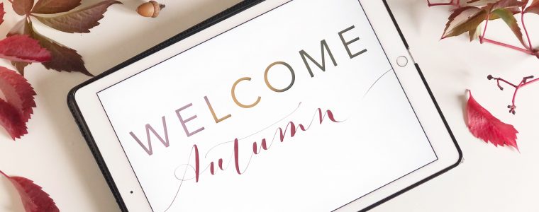 Calligraphie welcome automne